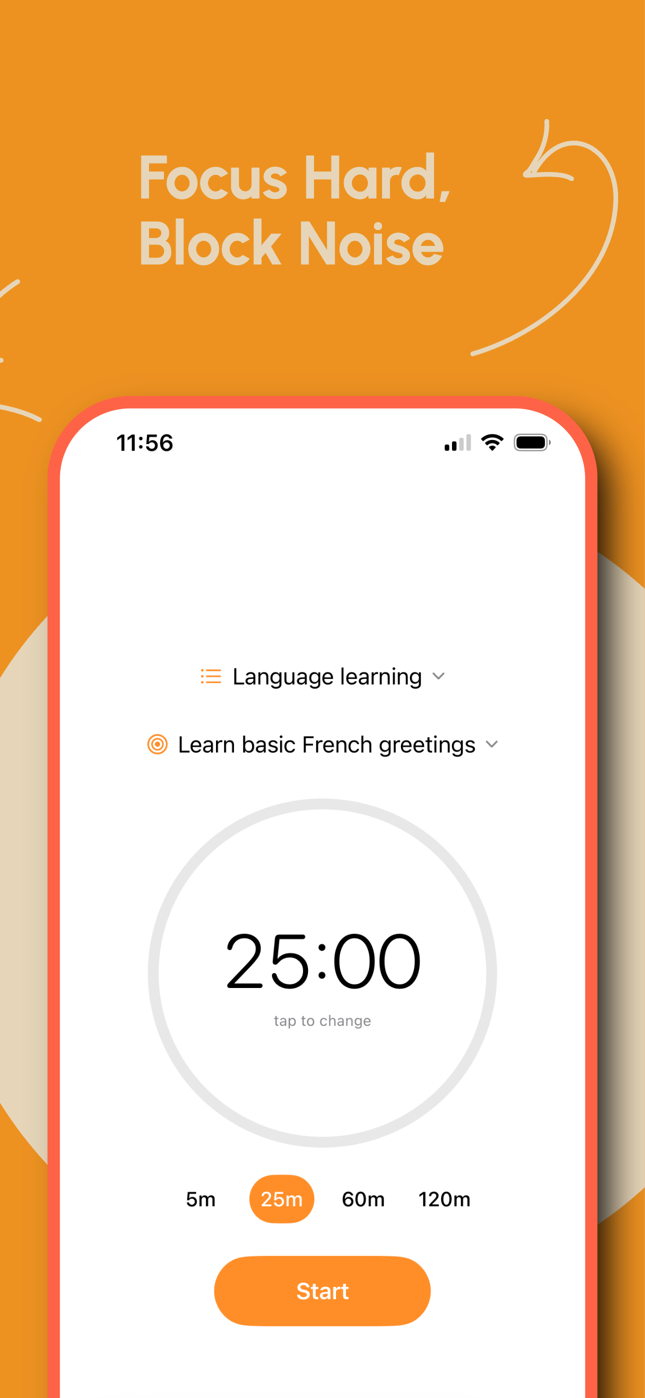 Pomodoro focus timer